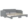Trundle sofa bed light gray fabric 100x200 cm by vidaXL, Beds and slatted bases - Ref: Foro24-3197639, Price: 268,58 €, Disco...