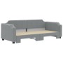 Ausziehbares Schlafsofa aus hellgrauem Stoff, 100 x 200 cm von vidaXL, Betten und Lattenroste - Ref: Foro24-3197639, Preis: 2...