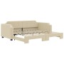 Sofá cama nido tela crema 100x200 cm de vidaXL, Camas y somieres - Ref: Foro24-3197643, Precio: 267,48 €, Descuento: %