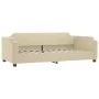 Trundle sofa bed with cream fabric mattress 80x200 cm by vidaXL, Beds and slatted bases - Ref: Foro24-3197651, Price: 425,54 ...