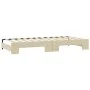 Trundle sofa bed with cream fabric mattress 80x200 cm by vidaXL, Beds and slatted bases - Ref: Foro24-3197651, Price: 425,54 ...