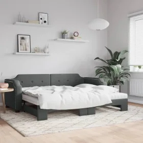 Trundle sofa bed with dark gray fabric mattress 80x200 cm by vidaXL, Beds and slatted bases - Ref: Foro24-3197648, Price: 423...