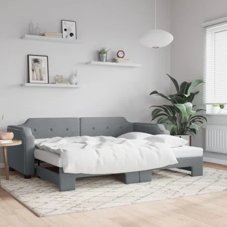 Sofá cama nido tela gris claro 90x190 cm de vidaXL, Camas y somieres - Ref: Foro24-3197644, Precio: 247,13 €, Descuento: %