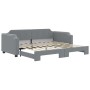 Ausziehbares Schlafsofa aus hellgrauem Stoff, 90 x 190 cm von vidaXL, Betten und Lattenroste - Ref: Foro24-3197644, Preis: 25...