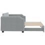 Trundle sofa bed light gray fabric 90x190 cm by vidaXL, Beds and slatted bases - Ref: Foro24-3197644, Price: 250,91 €, Discou...