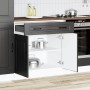 Mueble bajo de cocina Kalmar madera de ingeniería negra