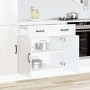 Mueble bajo cocina Kalmar madera ingeniería blanca alto brillo