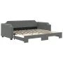 Trundle sofa bed dark gray fabric 100x200 cm by vidaXL, Beds and slatted bases - Ref: Foro24-3197640, Price: 266,18 €, Discou...