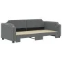 Trundle sofa bed dark gray fabric 100x200 cm by vidaXL, Beds and slatted bases - Ref: Foro24-3197640, Price: 266,18 €, Discou...