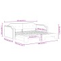Trundle sofa bed dark gray fabric 100x200 cm by vidaXL, Beds and slatted bases - Ref: Foro24-3197640, Price: 265,72 €, Discou...