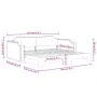 Trundle sofa bed dark gray fabric 100x200 cm by vidaXL, Beds and slatted bases - Ref: Foro24-3197640, Price: 266,18 €, Discou...