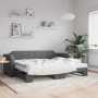 Sofá cama nido tela gris oscuro 80x200 cm de vidaXL, Camas y somieres - Ref: Foro24-3197630, Precio: 254,52 €, Descuento: %