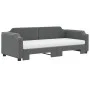 Trundle sofa bed with dark gray fabric mattress 100x200 cm by vidaXL, Beds and slatted bases - Ref: Foro24-3197658, Price: 43...