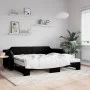 Sofá cama nido con colchón tela negro 90x200 cm de vidaXL, Camas y somieres - Ref: Foro24-3197654, Precio: 449,54 €, Descuent...