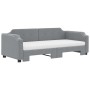 Trundle sofa bed with light gray fabric mattress 90x200 cm by vidaXL, Beds and slatted bases - Ref: Foro24-3197652, Price: 44...