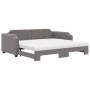 Trundle sofa bed with taupe gray fabric mattress 90x200 cm by vidaXL, Beds and slatted bases - Ref: Foro24-3197655, Price: 45...