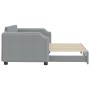 Trundle sofa bed light gray fabric 90x200 cm by vidaXL, Beds and slatted bases - Ref: Foro24-3197634, Price: 259,07 €, Discou...