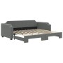 Ausziehbares Schlafsofa aus dunkelgrauem Stoff, 90 x 190 cm von vidaXL, Betten und Lattenroste - Ref: Foro24-3197645, Preis: ...