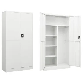 White steel locker cabinet 90x40x180 cm by vidaXL, Filing cabinets - Ref: Foro24-335970, Price: 343,69 €, Discount: %