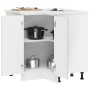 Mueble bajo esquinero de cocina Kalmar gris hormigón