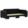 Ausziehbares Schlafsofa aus schwarzem Stoff, 90 x 190 cm von vidaXL, Betten und Lattenroste - Ref: Foro24-3197646, Preis: 252...