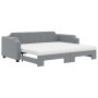 Sofá cama nido con colchón tela gris claro 80x200 cm de vidaXL, Camas y somieres - Ref: Foro24-3197647, Precio: 416,30 €, Des...