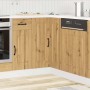 Mueble bajo esquinero cocina Kalmar madera de roble artesanal