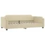 Trundle sofa bed with cream fabric mattress 90x200 cm by vidaXL, Beds and slatted bases - Ref: Foro24-3197656, Price: 457,76 ...