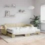 Sofá cama nido tela crema 90x200 cm de vidaXL, Camas y somieres - Ref: Foro24-3197638, Precio: 260,39 €, Descuento: %