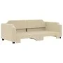 Ausziehbares Schlafsofa, cremefarbener Stoff, 90 x 200 cm von vidaXL, Betten und Lattenroste - Ref: Foro24-3197638, Preis: 26...