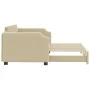 Ausziehbares Schlafsofa, cremefarbener Stoff, 90 x 200 cm von vidaXL, Betten und Lattenroste - Ref: Foro24-3197638, Preis: 26...