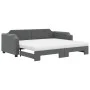 Trundle sofa bed with dark gray fabric mattress 90x190 cm by vidaXL, Beds and slatted bases - Ref: Foro24-3197663, Price: 407...