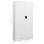 White steel locker cabinet 90x40x180 cm by vidaXL, Filing cabinets - Ref: Foro24-335970, Price: 324,34 €, Discount: %