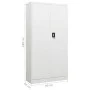 White steel locker cabinet 90x40x180 cm by vidaXL, Filing cabinets - Ref: Foro24-335970, Price: 343,69 €, Discount: %