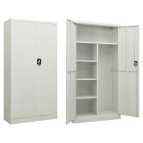 Light gray steel locker cabinet 90x40x180 cm by vidaXL, Filing cabinets - Ref: Foro24-335971, Price: 289,13 €, Discount: %