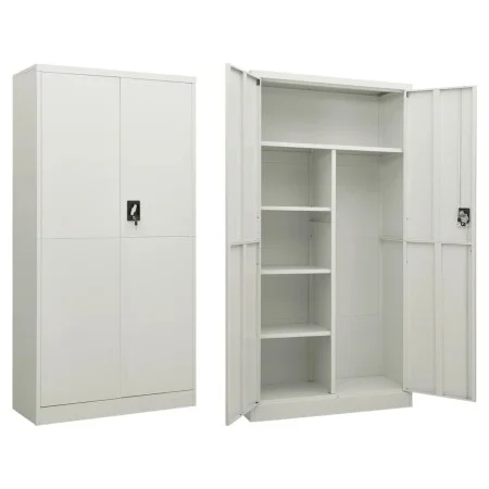 Light gray steel locker cabinet 90x40x180 cm by vidaXL, Filing cabinets - Ref: Foro24-335971, Price: 285,28 €, Discount: %
