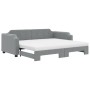 Sofá cama nido con colchón tela gris claro 90x190 cm de vidaXL, Camas y somieres - Ref: Foro24-3197662, Precio: 417,84 €, Des...