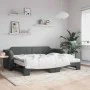Sofá cama nido con colchón tela gris oscuro 90x200 cm de vidaXL, Camas y somieres - Ref: Foro24-3197653, Precio: 453,48 €, De...