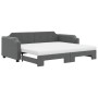 Trundle sofa bed with dark gray fabric mattress 90x200 cm by vidaXL, Beds and slatted bases - Ref: Foro24-3197653, Price: 428...
