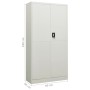 Light gray steel locker cabinet 90x40x180 cm by vidaXL, Filing cabinets - Ref: Foro24-335971, Price: 289,01 €, Discount: %