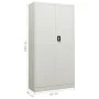 Light gray steel locker cabinet 90x40x180 cm by vidaXL, Filing cabinets - Ref: Foro24-335971, Price: 285,28 €, Discount: %