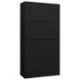Schließfachschrank aus schwarzem Stahl, 90 x 40 x 180 cm von vidaXL, Aktenschränke - Ref: Foro24-335972, Preis: 310,89 €, Rab...