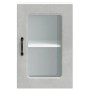 Armario pared cocina puerta de cristal Kalmar gris hormigón