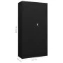 Armario de taquilla de acero negro 90x40x180 cm de vidaXL, Armarios archivadores - Ref: Foro24-335972, Precio: 304,79 €, Desc...