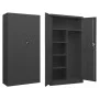 Anthrazitgrauer Schließfachschrank aus Stahl, 90 x 40 x 180 cm von vidaXL, Aktenschränke - Ref: Foro24-335973, Preis: 318,08 ...