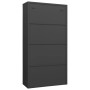 Anthrazitgrauer Schließfachschrank aus Stahl, 90 x 40 x 180 cm von vidaXL, Aktenschränke - Ref: Foro24-335973, Preis: 311,39 ...