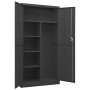 Anthrazitgrauer Schließfachschrank aus Stahl, 90 x 40 x 180 cm von vidaXL, Aktenschränke - Ref: Foro24-335973, Preis: 311,39 ...