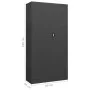 Anthracite gray steel locker cabinet 90x40x180 cm by vidaXL, Filing cabinets - Ref: Foro24-335973, Price: 299,63 €, Discount: %