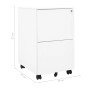 Aktenschrank aus weißem Stahl, 39 x 45 x 67 cm von vidaXL, Aktenschränke - Ref: Foro24-335974, Preis: 133,11 €, Rabatt: %