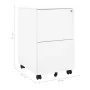 White steel filing cabinet 39x45x67 cm by vidaXL, Filing cabinets - Ref: Foro24-335974, Price: 144,92 €, Discount: %